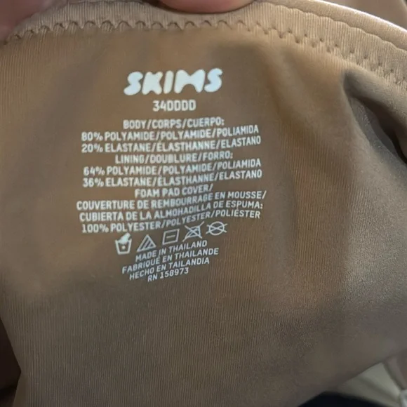 SKIMS FITS EVERYBODY BACK SMOOTHING FULL COVERAGE BRA 34DDDD - Picture 7 of 11
